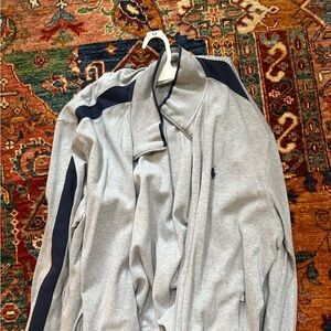 Ralph Lauren Gray and Navy Track Jacket
